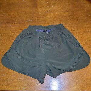 Mier men's small 3" inseam army olive green lined running workout fitness shorts